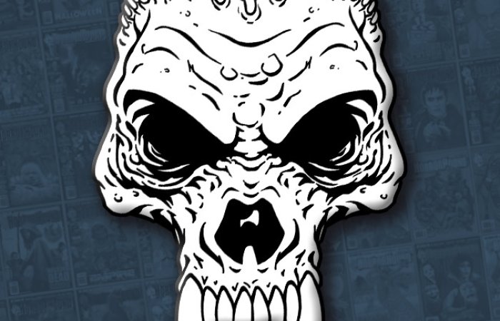 HorrorHound "Stitched Skull" Pin
